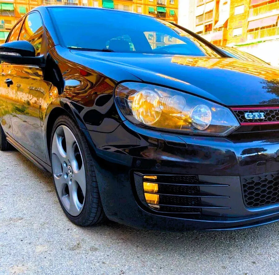 VW Golf MK6 GTD Fog Lamp Covers Front Bumper 2008-2013 Gloss Black