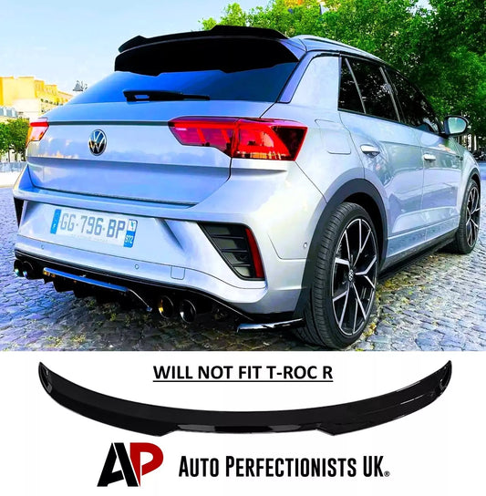 VW T Roc Car Rear Roof Spoiler 2017 -2024 Gloss Black