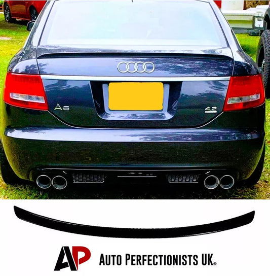 Audi A6 S6 RS6 C6 Saloon Car Rear Spoiler 2004-2011 Gloss Black