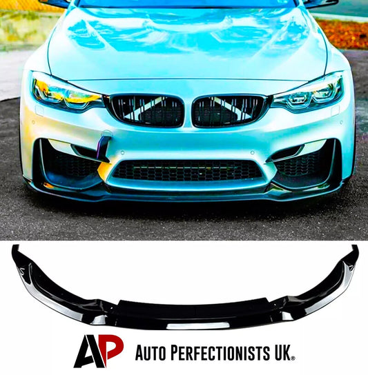 BMW M3 M4 F80 F82 F83 Front Splitter 2014-2020 Gloss Black