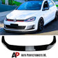 VW Golf MK7 MK7.5 R GTD GTI TSI TDI Front Splitter 2013-20 Gloss Black