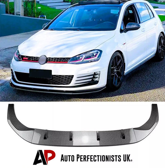 VW Golf MK7 MK7.5 R Front Splitter 2013-2020 Carbon Fibre
