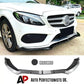 Mercedes C Class C43 W205 C205 Front Splitter 2014-2018 Abs Carbon Fibre