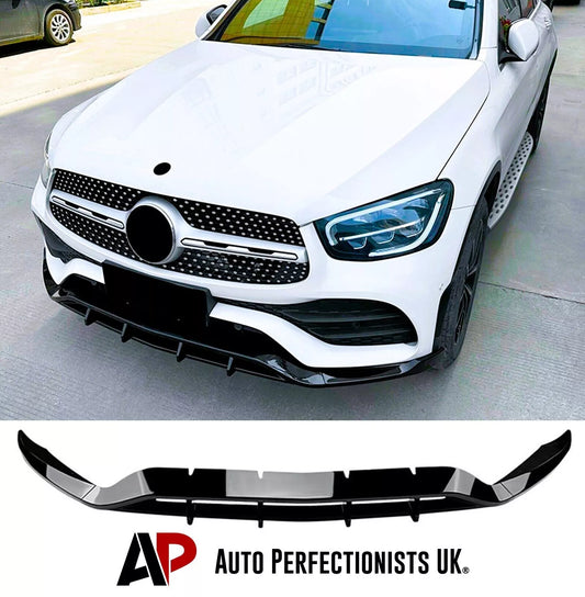 Mercedes GLC Class GLC43 W253 Front Splitter 2020-2022 Gloss Black