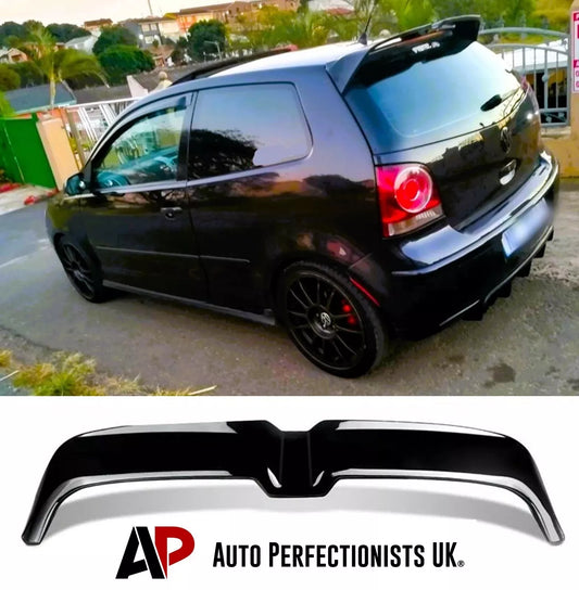 VW Polo MK4 Car Rear Roof Spoiler 9N 2001-2009 Gloss Black