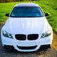 BMW 3 Series E90 E91 LCI Front Splitter 2009-2012 Gloss Black