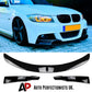 BMW 3 Series E90 E91 LCI Front Splitter 2008-2012 Gloss Black