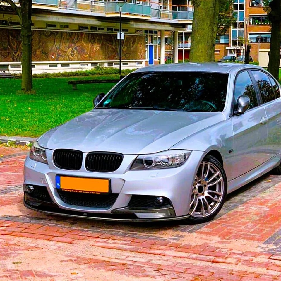 BMW 3 Series E90 E91 LCI Front Splitter 2008-2012 Gloss Black