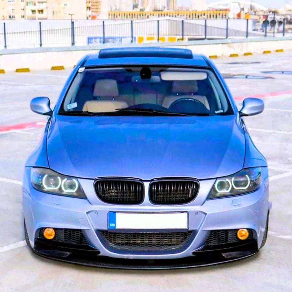 BMW 3 Series E90 E91 LCI Front Splitter 2008-2012 Gloss Black