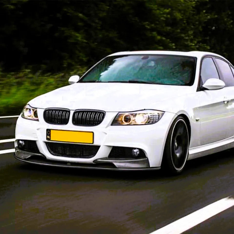 BMW 3 Series E90 E91 LCI Front Splitter 2008-2012 Gloss Black