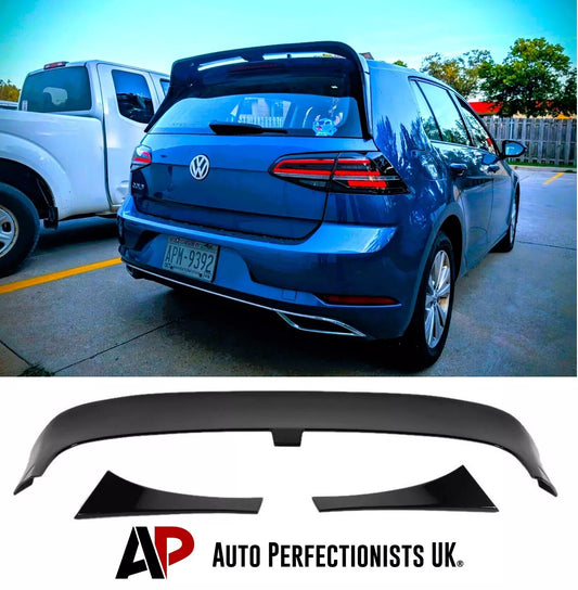 VW Golf MK7 MK7.5 Car Rear Spoiler 2013-20 Clubsport Style Gloss Black