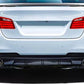 BMW 5 Series F10 Rear Valance Diffuser Dual Exit 2010-2017 Gloss Black