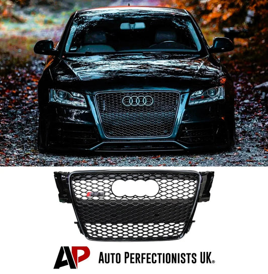 Audi RS5 Style A5 Front Honeycomb Mesh Grill 2008-2012 Gloss Black