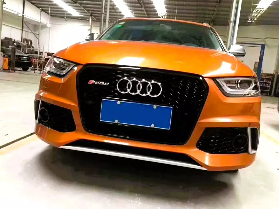 Audi RSQ3 Style Q3 Front Honeycomb Mesh Grill 2013-2016 Gloss Black