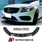 Mercedes C Class C43 W205 C205 Front Splitter 2014-18 Abs Gloss Black