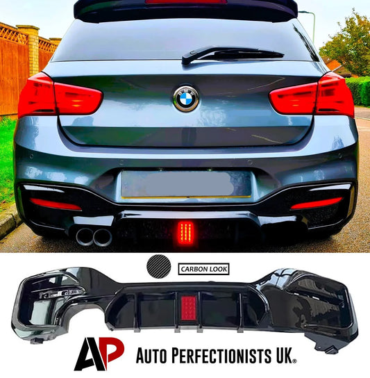 BMW 1 Series F20 F21 Rear Diffuser Lip Bumper 2015-2019 Carbon Fibre