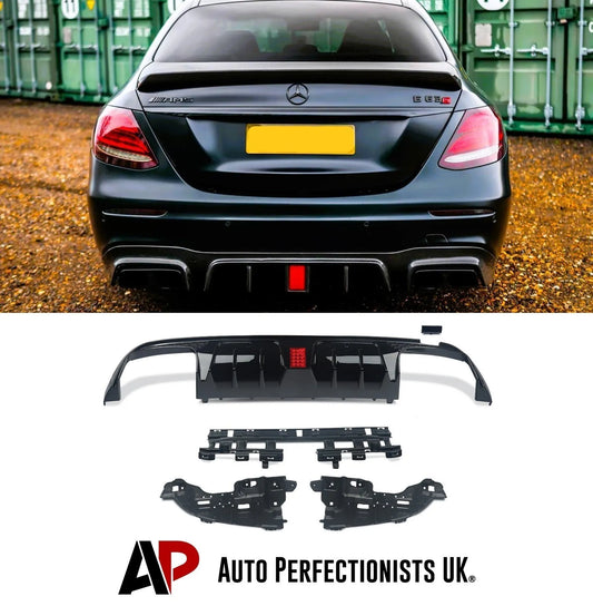 Mercedes E Class W213 AMG E63S Rear Diffuser 2017-2020 Gloss Black