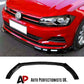 VW Polo MK6 AW GTI R Front Splitter 2018-2024 Gloss Black