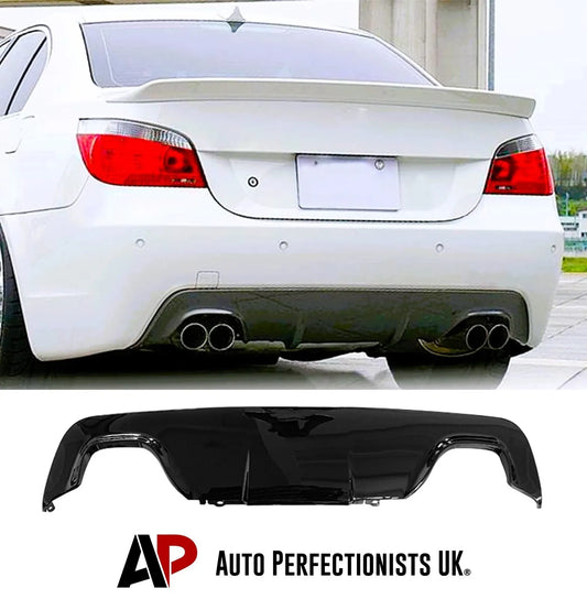 BMW 5 Series M5 Rear Valance Diffuser Quad Exit 2003-2010 Gloss Black