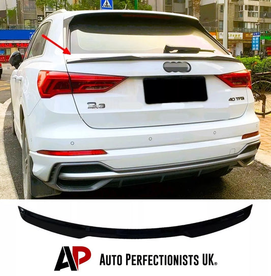 Audi Q3 SQ3 RSQ3 Car Rear Mid Spoiler 2018-2024 SUV 4X4 Gloss Black