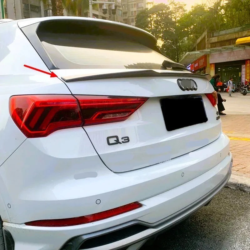 Audi Q3 SQ3 RSQ3 Car Rear Mid Spoiler 2018-2024 SUV 4X4 Gloss Black