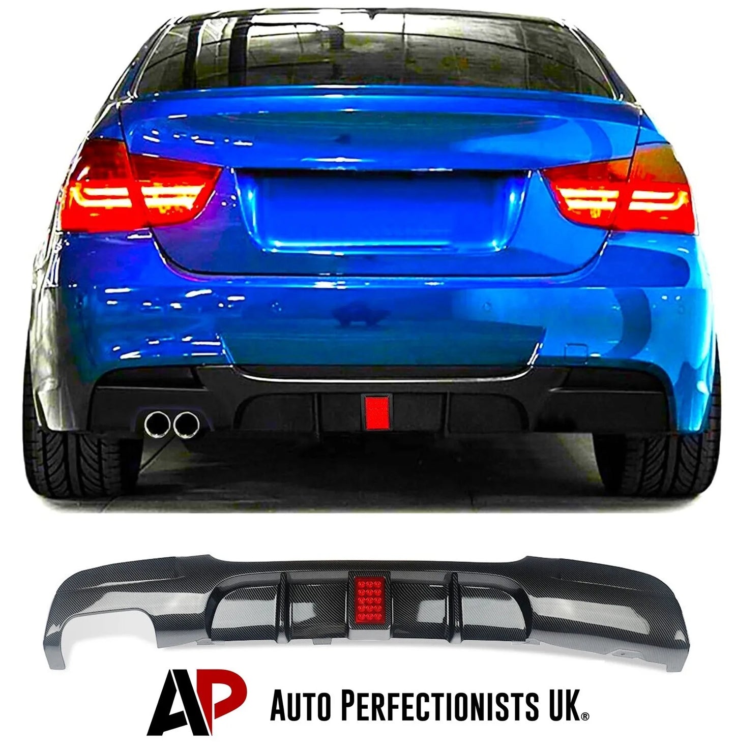 BMW 3 Series E90 Rear Valance Diffuser Splitter 2004-2013 Carbon Fibre
