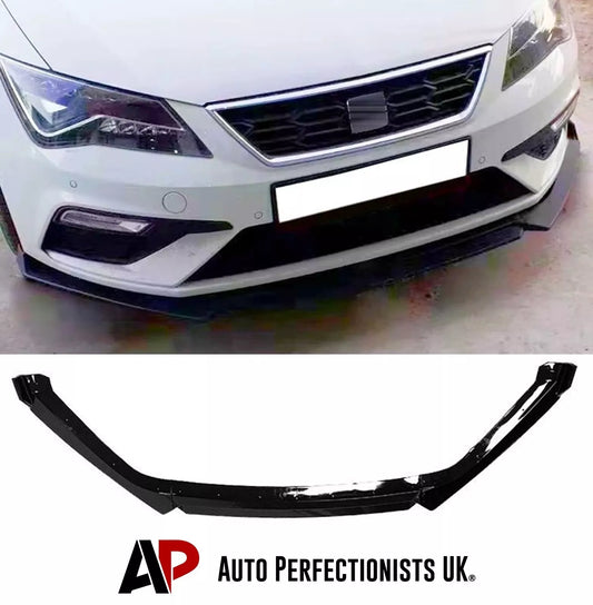 SEAT Leon MK3 5F Front Splitter 2017-2020 Gloss Black