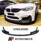 BMW M3 M4 F80 F82 Front Splitter 2014-2020 M Performance Gloss Black