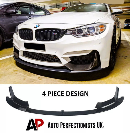 BMW M3 M4 F80 F82 Front Splitter 2014-2020 M Performance Gloss Black