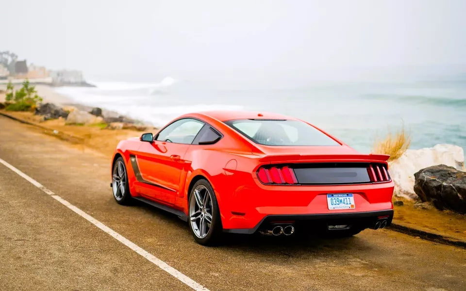 Ford Mustang Car Rear Spoiler 2015-2024 R Style Gloss Black