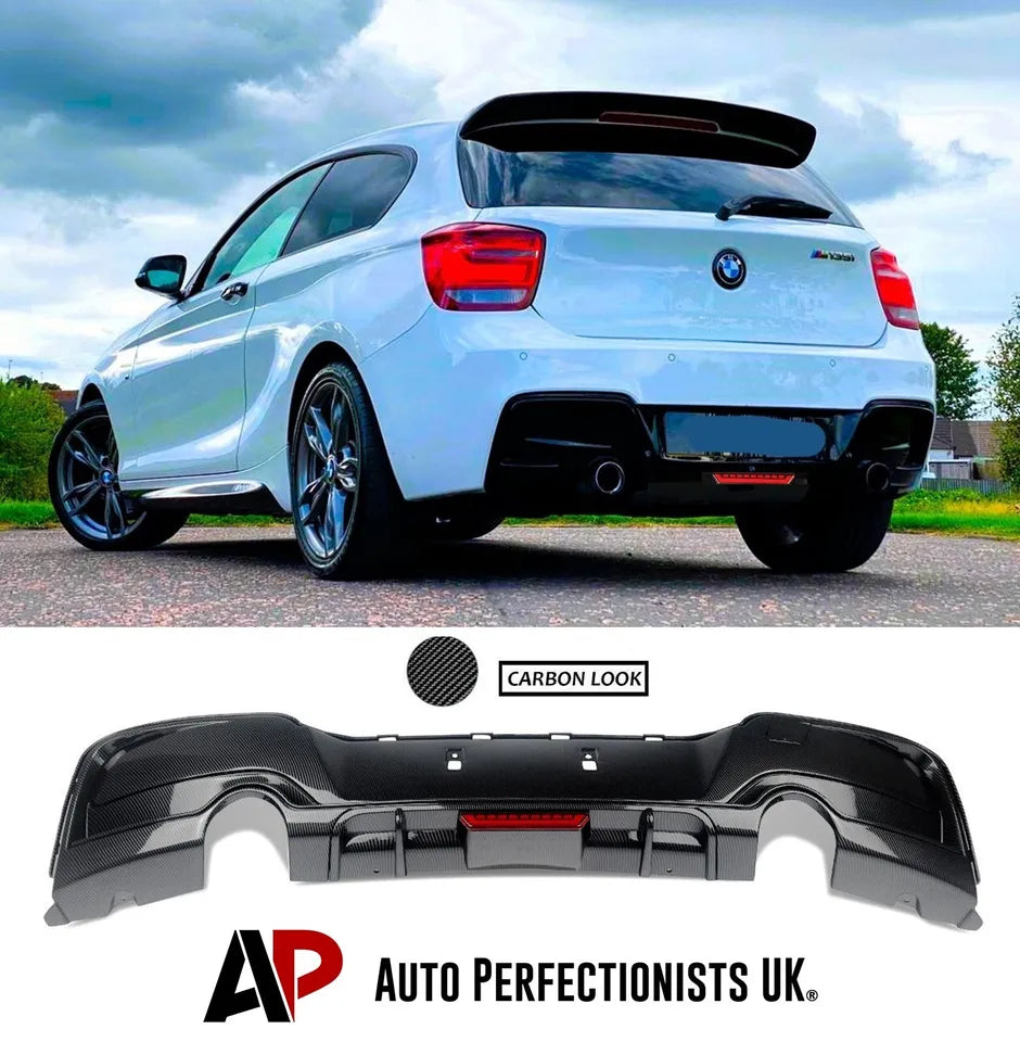 BMW 1 Series F20 F21 Rear Diffuser Lip Valance 2011-2015 Carbon Fibre