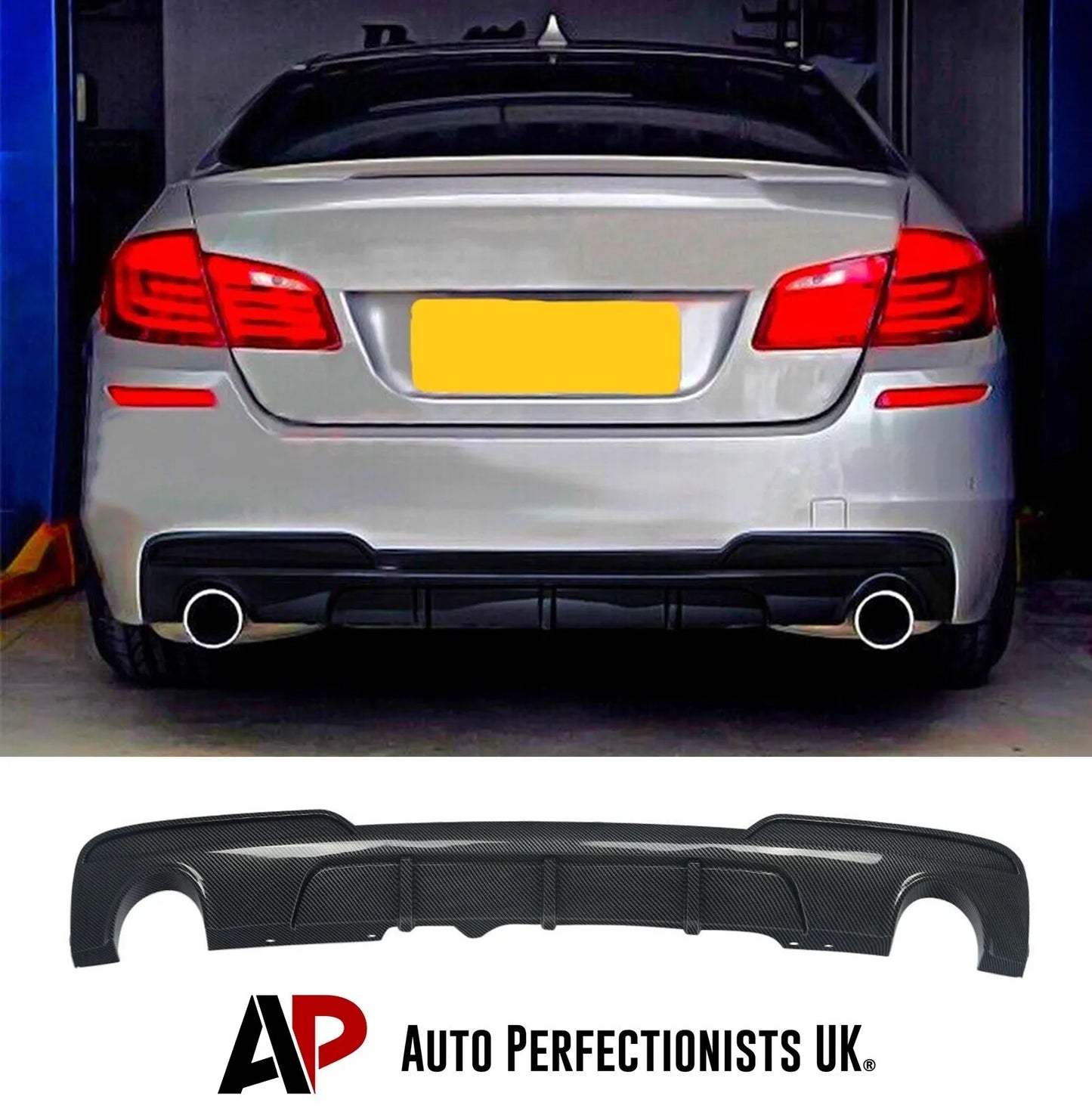 BMW 5 Series F10 F11 Rear Valance Diffuser 2010-2017 Carbon Fibre
