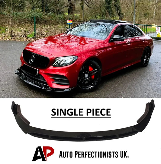 Mercedes C Class C43 W205 C205 Front Splitter 2019-2021 Abs Gloss Black