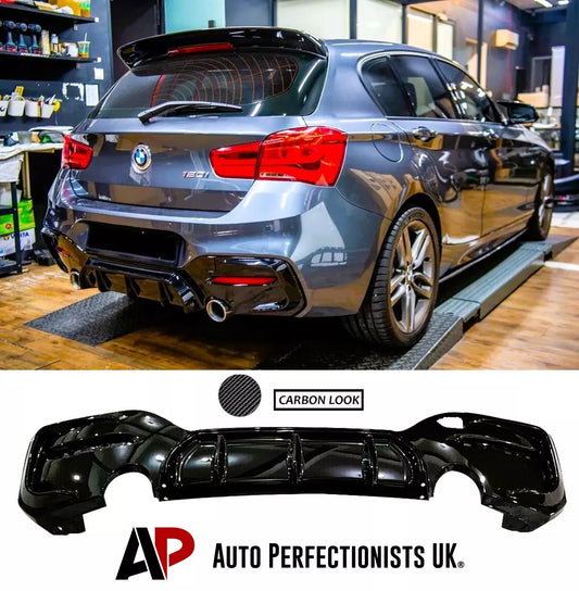 BMW 1 Series F20 Rear Diffuser Lip Bumper 2015-2019 Carbon Fibre