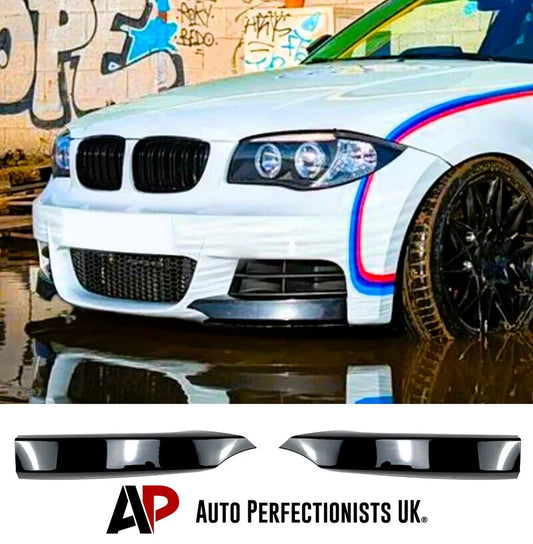 BMW 1 Series E82 E88 Front Splitter 2007-2013 Gloss Black