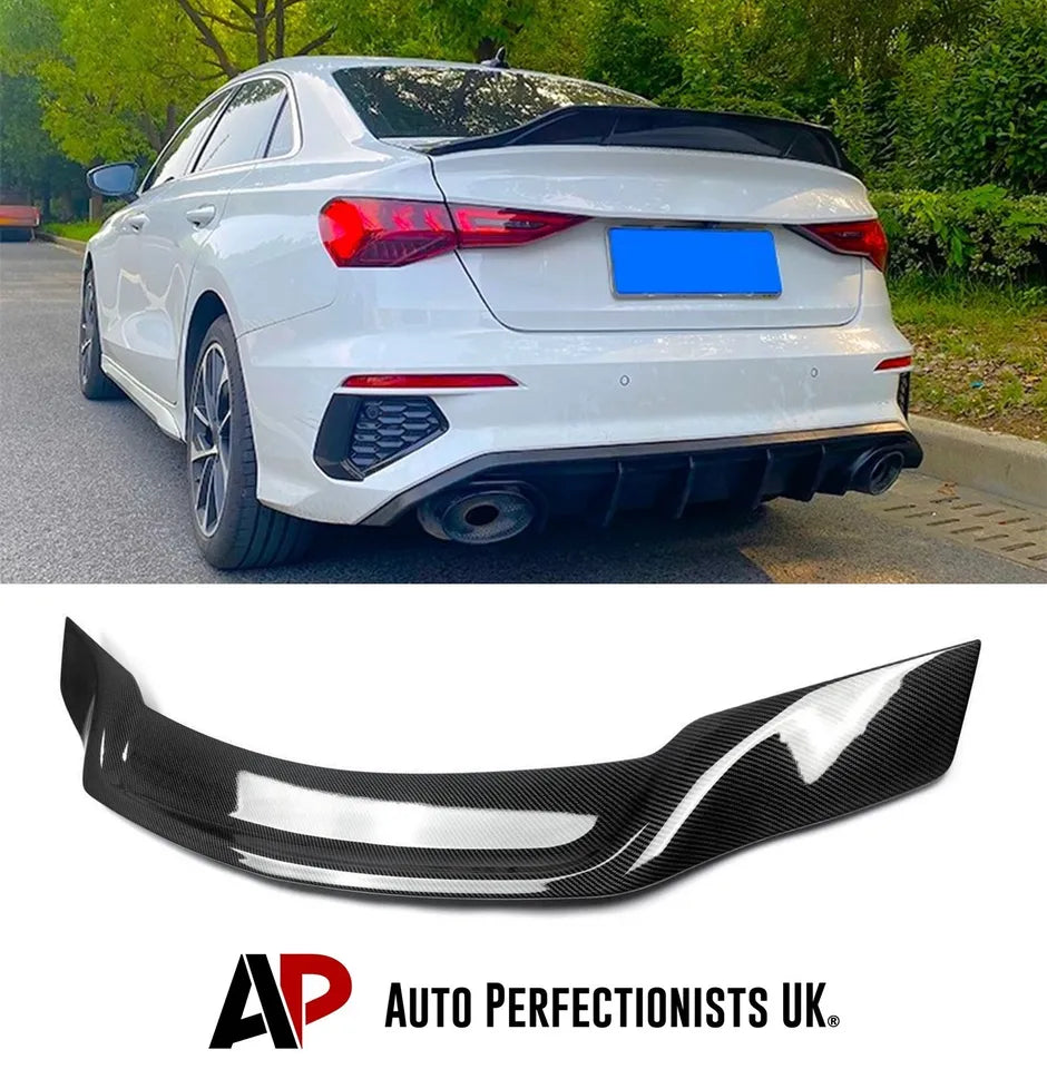 Audi A3 S3 RS3 8Y Saloon Car Rear Spoiler 2020-2024 Carbon Fibre