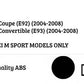 BMW 3 Series E92 E93 Front Splitter 2004-2008 Gloss Black