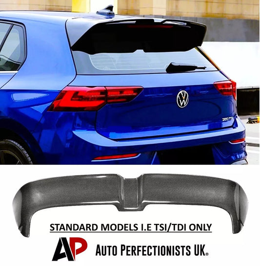 VW Golf Car Rear Roof Spoiler MK8 TSI TDI Carbon Fibre