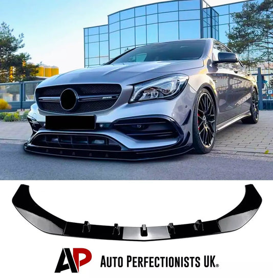 Mercedes CLA Class W117 CLA45 Front Splitter 2016-2019 Gloss Black