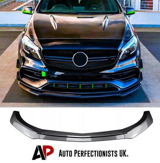 Mercedes A Class A35 A45 AMG Line Front Splitter 2012-18 Carbon Fibre