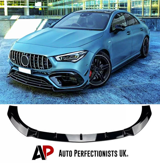 Mercedes CLA45S AMG W118 C118 Front Splitter 2019-2024 Gloss Black