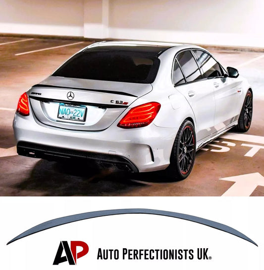Mercedes C Class W205 Car Rear Spoiler 2014-2021 Gloss Black