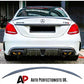 Mercedes C Class W205 Car Rear Spoiler 2014-2021 Gloss Black