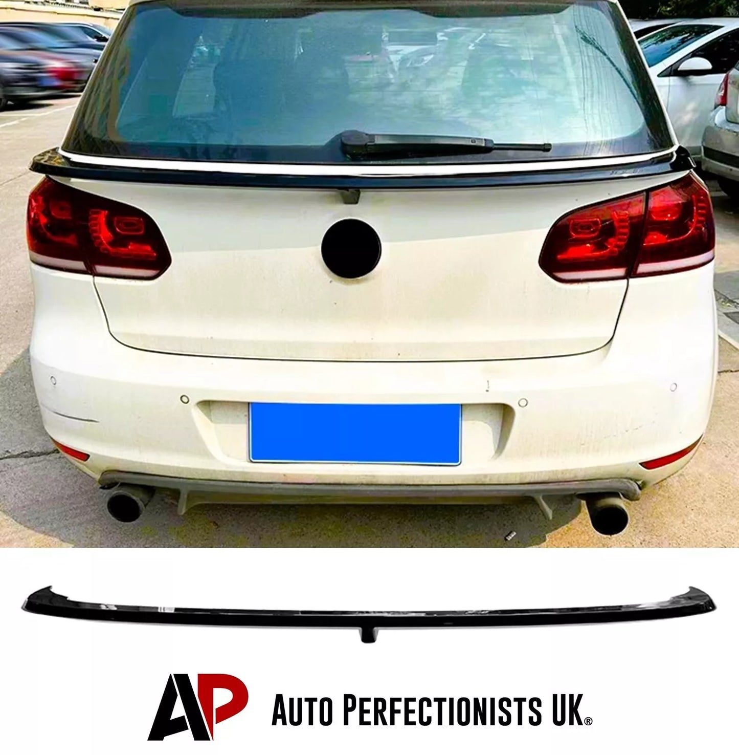VW Golf MK6 TD GTI R20 TSI TDI Car Rear Spoiler 2008-2013 Gloss Black