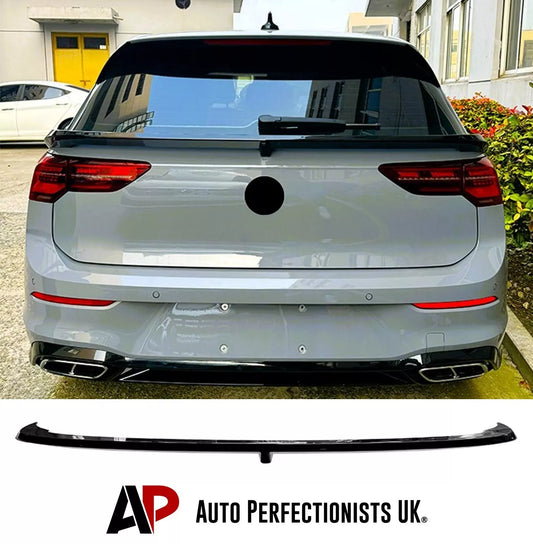 VW Golf MK8 GTD GTI Car Rear Mid Spoiler 2020-24 Gloss Black