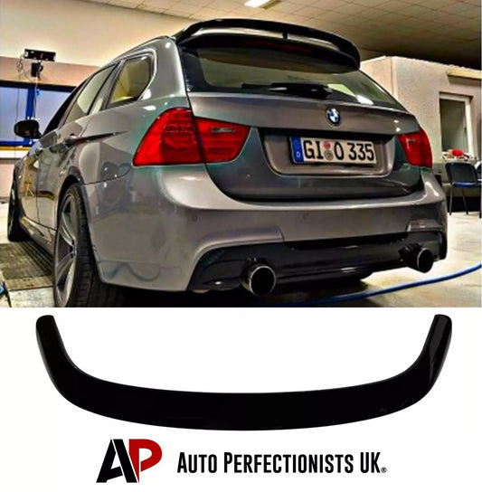 BMW 3 Series E91 Estate Car Rear Roof Spoiler 2004-2012 Gloss Black