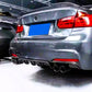 BMW 3 Series F30 F31 Car Rear Spoiler Quad Exhaust 11-19 Gloss Black
