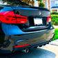 BMW 3 Series F30 F31 Car Rear Diffuser Single Exhaust 11-19 Gloss Black