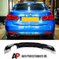 BMW 3 Series F30 F31 Car Rear Spoiler Twin Exhaust 2011-2019 Gloss Black