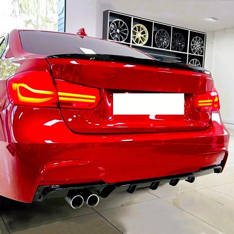 BMW 3 Series F30 F31 Car Rear Spoiler 2011-2019 Twin Exit Carbon Fibre